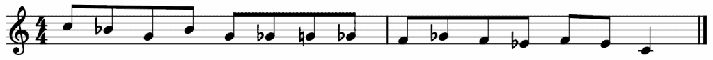 c minor blues scale